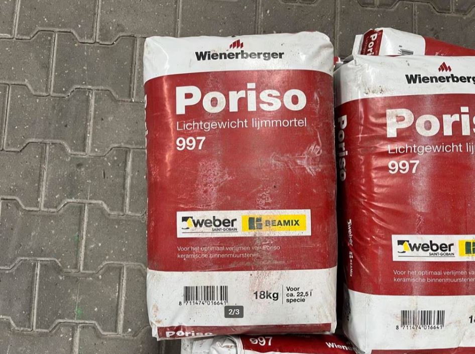 Zak poriso 997 lichtgewicht lijmmortel